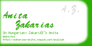 anita zakarias business card